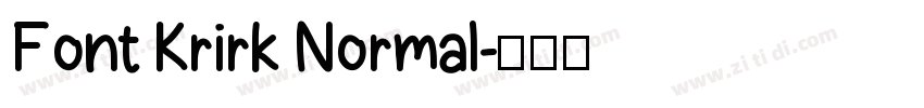 Font Krirk Normal字体转换